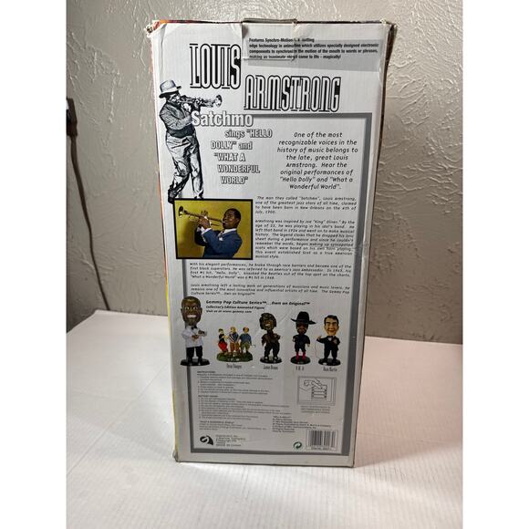 Louis Armstrong Satchmo Animated Singing Figure 19" Works Gemmy 2002 - Picture 6 of 6